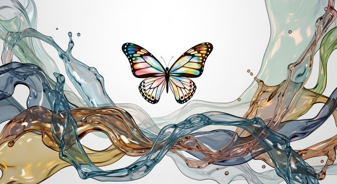 butterfly on the wall