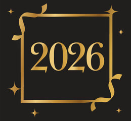 2026 typography logo vector art and illustration