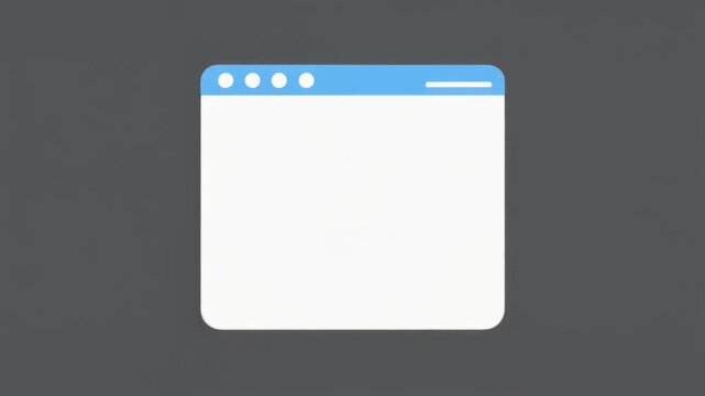 Clean Web Browser Window Illustration for Tech and Design Projects