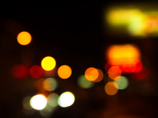 Bokeh background light sparkle blur abstract circle glow effect pattern backdrop, festive merry christmas and happy new year night in city, luxury card party travel, light bright magic xmas.