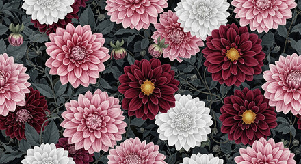 seamless pattern with flowers