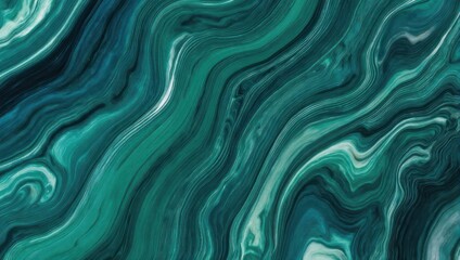 Abstract flowing liquid marble texture in green and teal.
