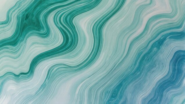 Abstract fluid art background with flowing green waves.