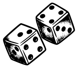 Pair of vintage dice