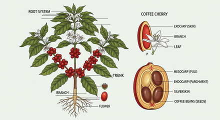 green tree with roots