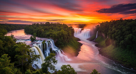 niagara falls sunset