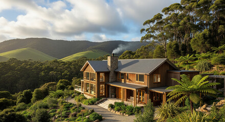 house in the mountains