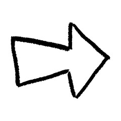 Chalk doodle arrow stroke, rough charcoal texture, pencil sketch line with soft grain, crayon strip highlight, subtle scribble and distressed gritty surface.