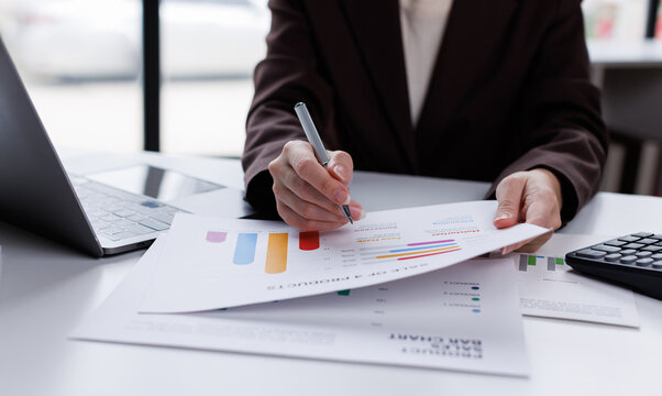 Accounting finance and taxation planning for profitable cash flow, Auditor and accountant team working in office, analyze financial data and accounting record with calculator.Insight

