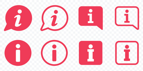 information info signs. Info symbol flat style. Info icons set. Information icon on isolated on white background.