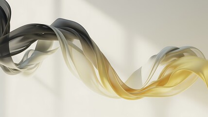 Elegant flowing silk in gradient colors against a neutral background representing softness and sophistication beautiful fluid movement