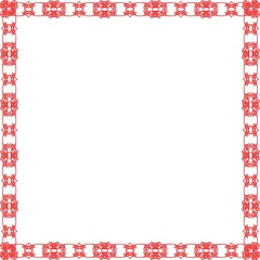Simple Square Frame with White Background, Unique Style Amazing Frame, Border Frame and Unique Photo Frame, Red Color, Unique Square Frame
