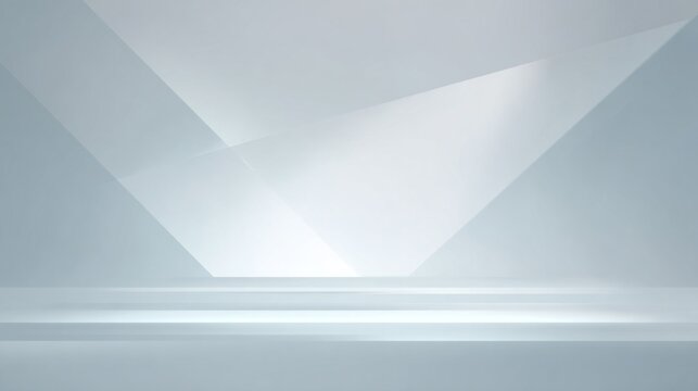 A minimalist, abstract image featuring soft, angular shapes and a light color palette, creating a sense of calm and spaciousness.