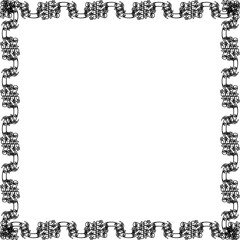 Simple Square Frame with White Background, Unique Style Amazing Frame, Border Frame and Unique Photo Frame, Black Color, Unique Square Frame