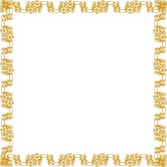Simple Square Frame with White Background, Unique Style Amazing Frame, Border Frame and Unique Photo Frame, Sharp Golden Color, Amazing Square Frame