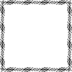 Simple Square Frame with White Background, Unique Frame, Border Frame and Unique Photo Frame, Black Color, Amazing Square Frame