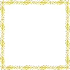 Simple Square Frame with White Background, Unique Style Frame, Border Frame and Unique Photo Frame, Golden Color, Amazing Square Frame