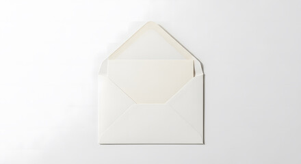 White Envelope with Blank New Year Greeting Card