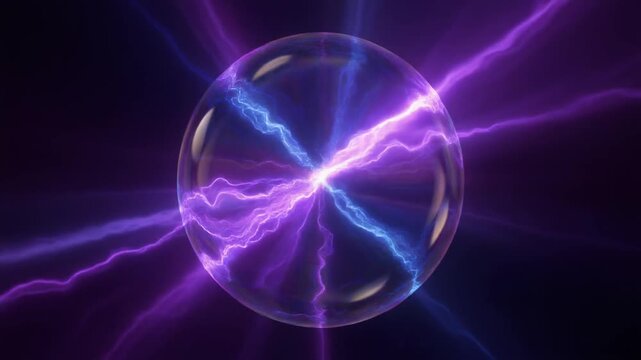 Captivating Plasma Ball - A Mesmerizing Display of Electric Energy.