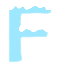 Snowy Letter F Clipart