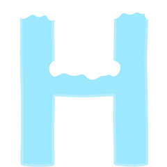 Snowy Letter H Clipart