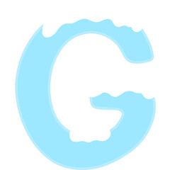 Snowy Letter G Clipart