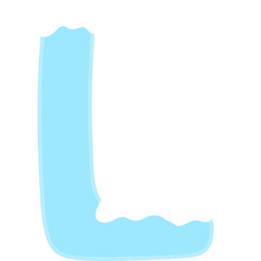 Snowy Letter L Clipart