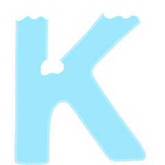 Snowy Letter K Clipart