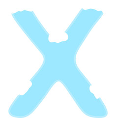 Snowy Letter X Clipart