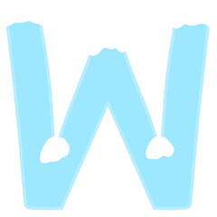 Snowy Letter W Clipart