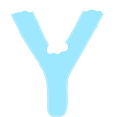Snowy Letter Y Clipart