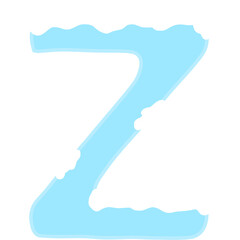 Snowy Letter Z Clipart