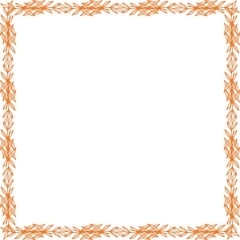 Simple Square Frame with White Background, Unique Frame, Border Frame and Unique Photo Frame, Orange Color, Amazing Square Frame