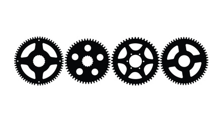 Four gear wheels with different designs