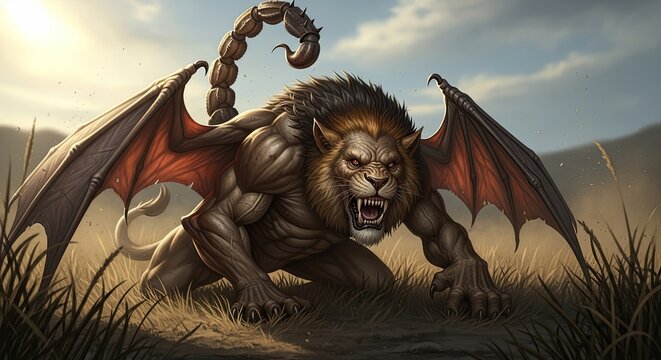 Majestic Manticore - A Fearsome Creature of Legend and Lore.