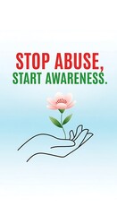 Stop Abuse, Start Awareness - A Symbol of Hope and Support.