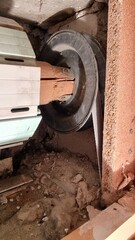 Im rollraum, reparatur der wicklung einer kunststoff -rolllade