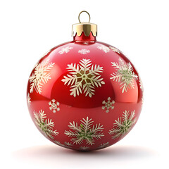 christmas ball on white background isolated 3d illustration