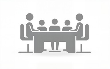 Meeting icon set. Business conference for finding solution, strategy and development symbol isolated on white background. High quality