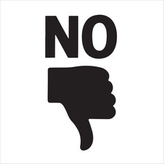 No Thumbs Down Symbol negative dislike