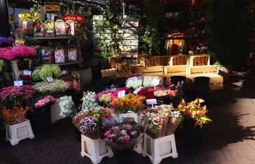 flowers in a shop