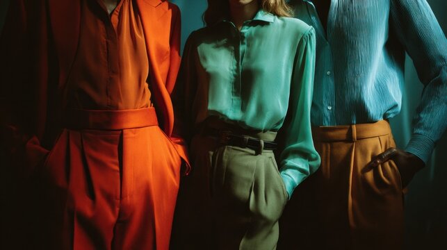Models flaunt bright colors