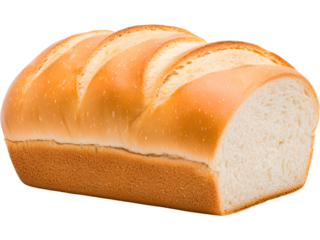Fresh loaf of bread isolated on transparent background. Perfect for bakery, food, and breakfast design.