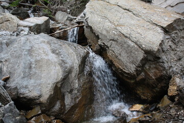 A small mountain waterfall