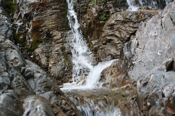 A small mountain waterfall
