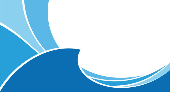 Dynamic blue wave patterns with copy space for design elements