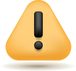 3D exclamation sign