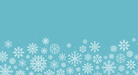 Christmas frame background with falling snowflakes. Vector illustration