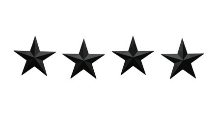 Obraz premium Four star, symbol of rating and review