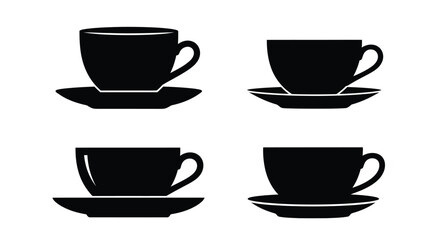 Obraz premium Collection of coffee cups for design needs